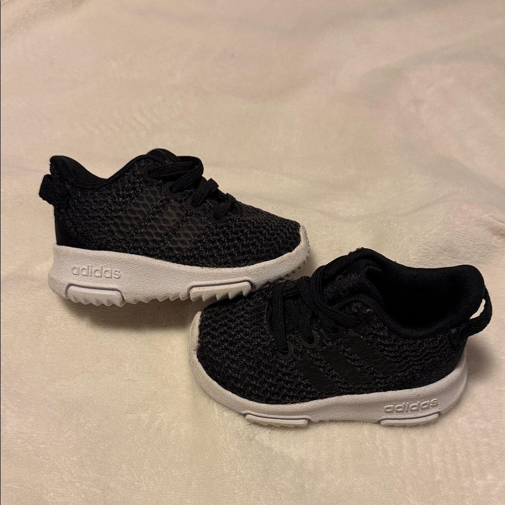 Adidas Kids Black and White Sneakers
